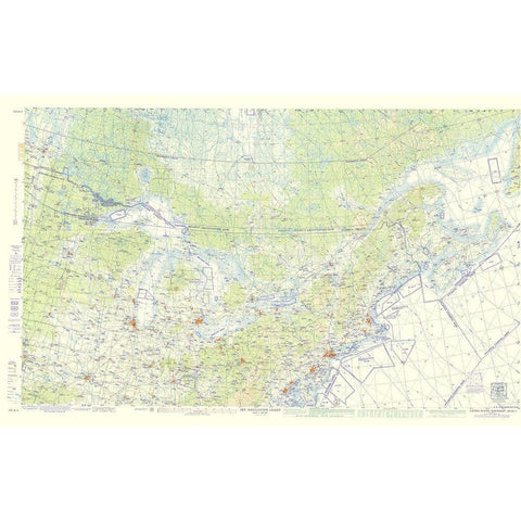 Northeast United States Aeronautical - USAF 1961 Black Modern Wood Framed Art Print by USAF