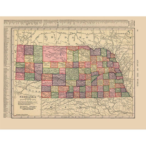 Nebraska - Hammond 1910 White Modern Wood Framed Art Print by Hammond