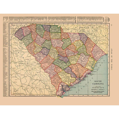 South Carolina - Hammond 1910 Black Modern Wood Framed Art Print with Double Matting by Hammond