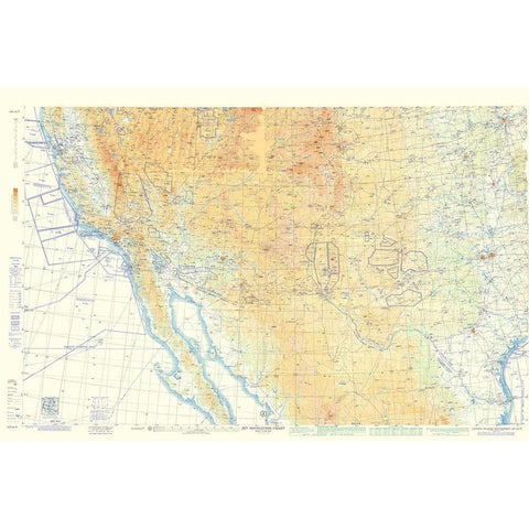 Southwest United States Aeronautical - USAF 1962 White Modern Wood Framed Art Print by USAF