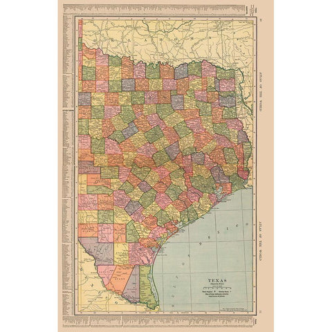 East Texas - Hammond 1910 Black Modern Wood Framed Art Print with Double Matting by Hammond