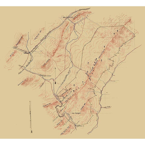 Alleghany County Virginia -1972 White Modern Wood Framed Art Print by Unknown