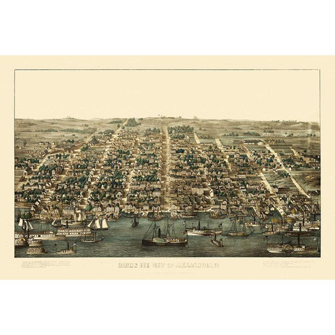 Alexandria Virginia - 1863 White Modern Wood Framed Art Print by Unknown