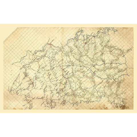 Spotsylvania County Virginia - 1860 White Modern Wood Framed Art Print by Unknown