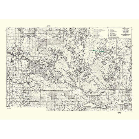 Wind River Washington Quad - USDA 1972 White Modern Wood Framed Art Print by USDA