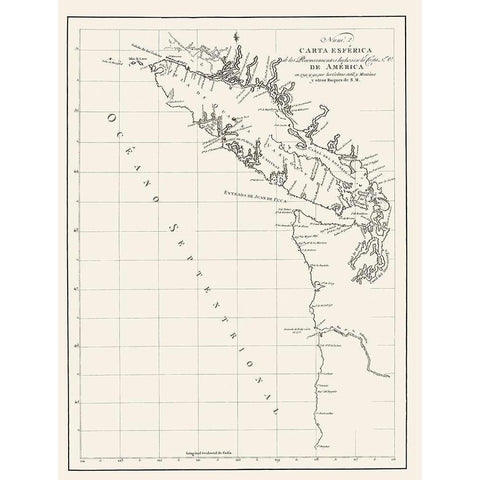 Washington Coast, Vancouver Island - Beques 1791 White Modern Wood Framed Art Print by Beques