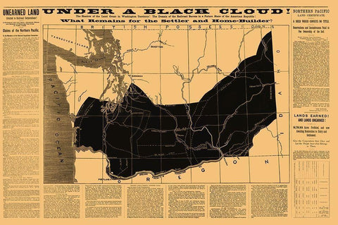 Washington, Problems with Land Grant 1883 White Modern Wood Framed Art Print with Double Matting by Interior Dept