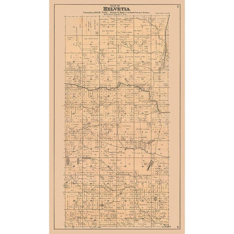 Helvetia  Wisconsin - 1912 White Modern Wood Framed Art Print by Waupaca Abstract & Loan Co.