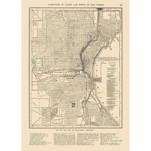 Milwaukee  Wisconsin - Reynold 1921 Black Modern Wood Framed Art Print by Reynold