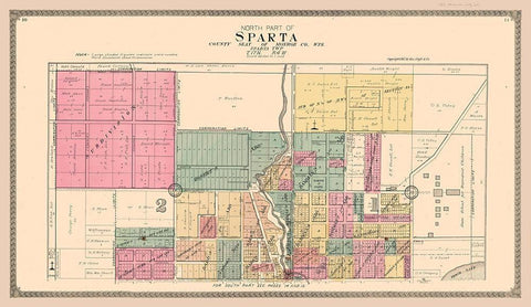 Sparta Wisconsin - Ogle 1915 White Modern Wood Framed Art Print with Double Matting by Ogle