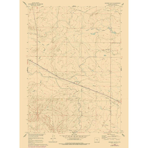 Emigrant Gap Wyoming Quad - USGS 1960 Black Modern Wood Framed Art Print with Double Matting by USGS