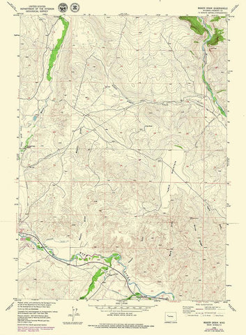 Mason Draw Wyoming Quad - USGS 1956 White Modern Wood Framed Art Print with Double Matting by USGS