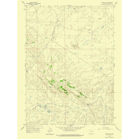 Mc Rae Gap Wyoming Quad - USGS 1959 Black Modern Wood Framed Art Print with Double Matting by USGS