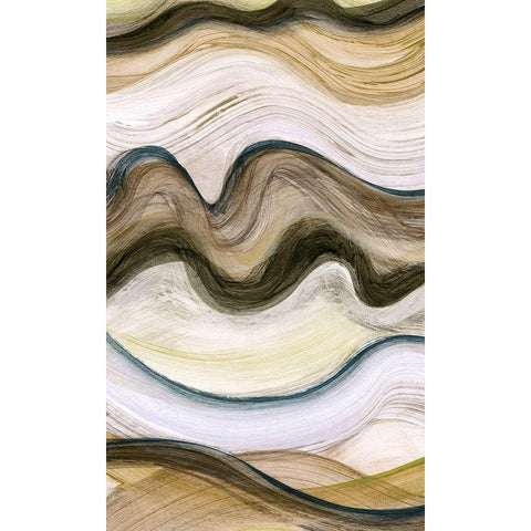 Wavelength I White Modern Wood Framed Art Print by Brey