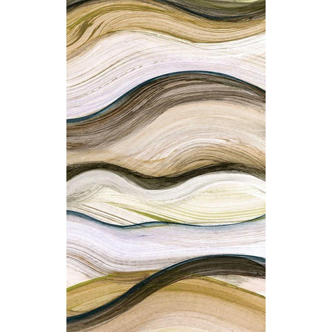 Wavelenght III White Modern Wood Framed Art Print by Brey