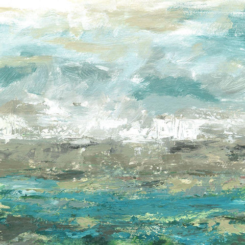 Seaview I Black Modern Wood Framed Art Print by Brey