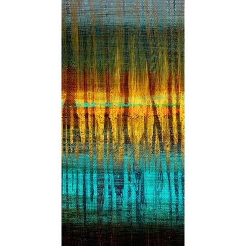 Summer Reeds Dawn III White Modern Wood Framed Art Print by Brey