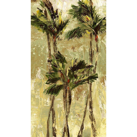 King Palm I Gold Ornate Wood Framed Art Print with Double Matting by Brey