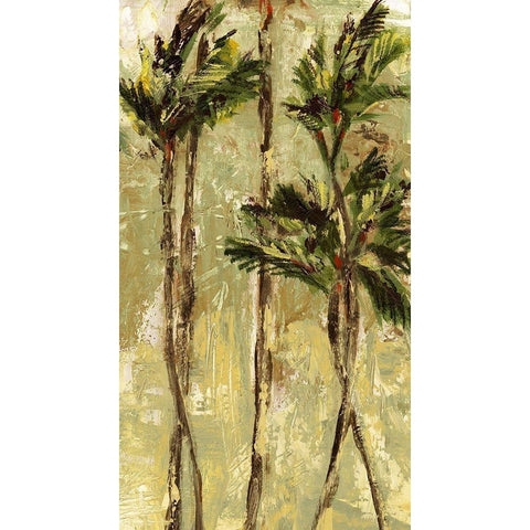 King Palm II Gold Ornate Wood Framed Art Print with Double Matting by Brey