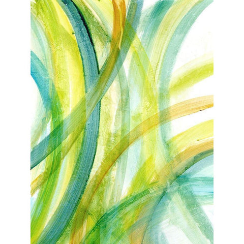 Ribbons II White Modern Wood Framed Art Print by Brey