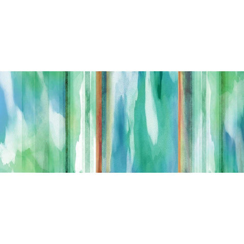 Watercolor Curtain White Modern Wood Framed Art Print by Brey