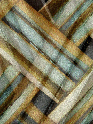 Weave Golden II White Modern Wood Framed Art Print with Double Matting by Franklin