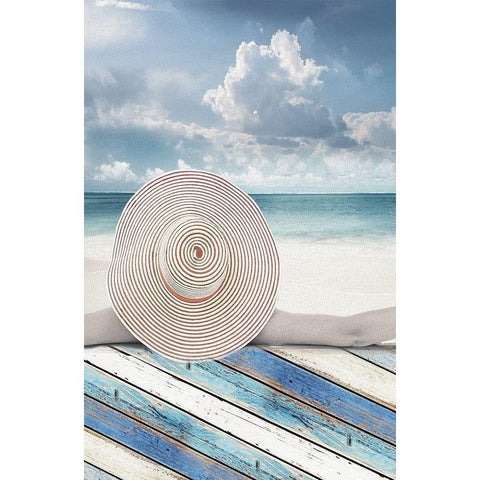 Beachside II White Modern Wood Framed Art Print by Franklin