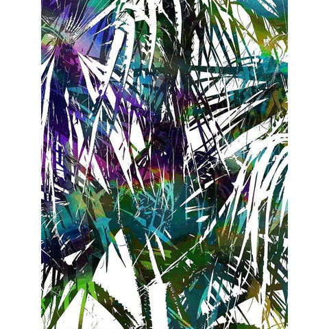 Palm Abstract I White Modern Wood Framed Art Print by Franklin