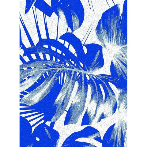 Tropical Blue IV White Modern Wood Framed Art Print by Franklin