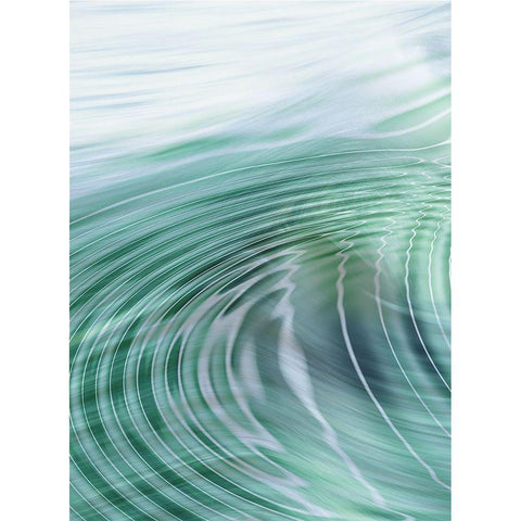 Movement I Teal White Modern Wood Framed Art Print by Franklin