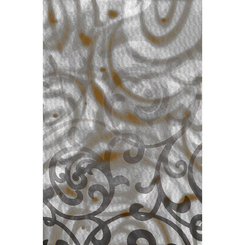 Swirly Gate I Black Modern Wood Framed Art Print with Double Matting by Franklin