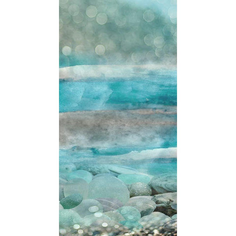 Beach Cove II White Modern Wood Framed Art Print by Franklin