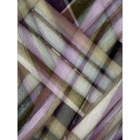 Weave Purple II White Modern Wood Framed Art Print by Franklin