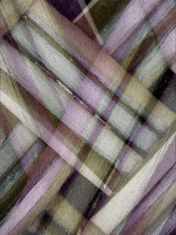 Weave Purple II White Modern Wood Framed Art Print with Double Matting by Franklin