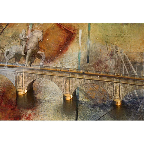 Arlington Memorial Bridge White Modern Wood Framed Art Print by Simons