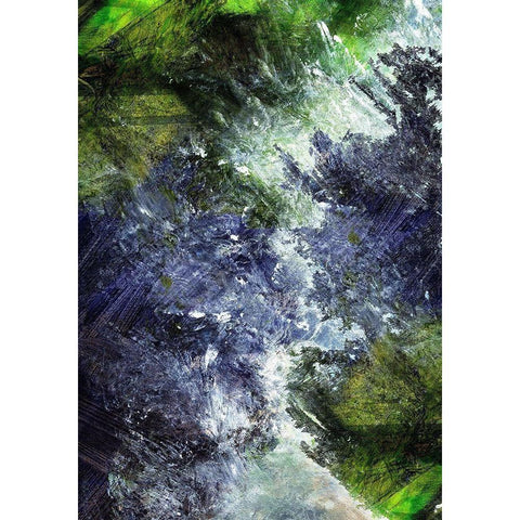 Crevasse White Modern Wood Framed Art Print by Simons