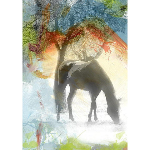 Grazin White Modern Wood Framed Art Print by Simons