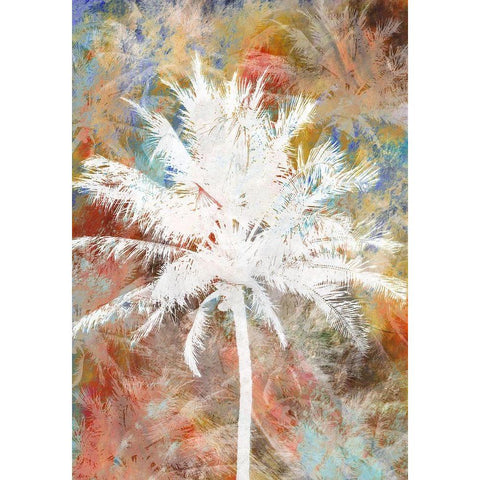 Palm Crazy I White Modern Wood Framed Art Print by Simons