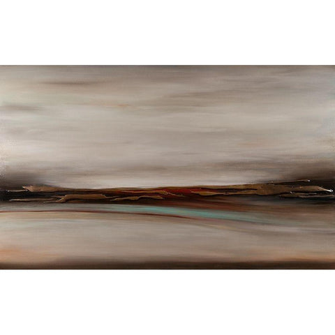 Expanse Series Black Modern Wood Framed Art Print with Double Matting by Hinz