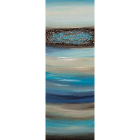 Oceanscape A Black Modern Wood Framed Art Print with Double Matting by Hinz