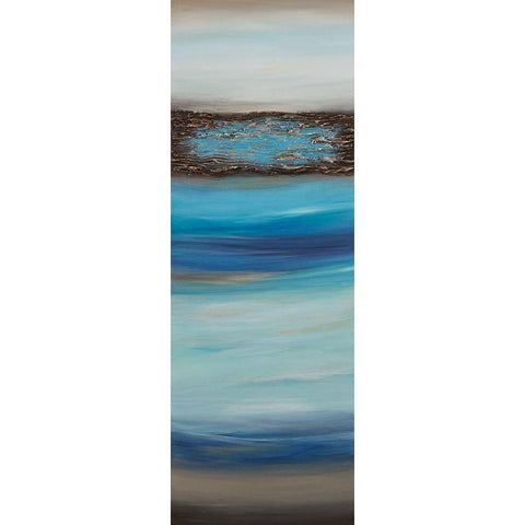 Oceanscape B White Modern Wood Framed Art Print by Hinz