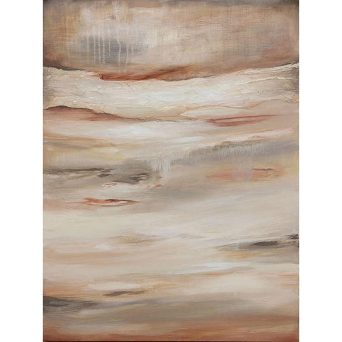 Earthtone Abstract A White Modern Wood Framed Art Print by Hinz