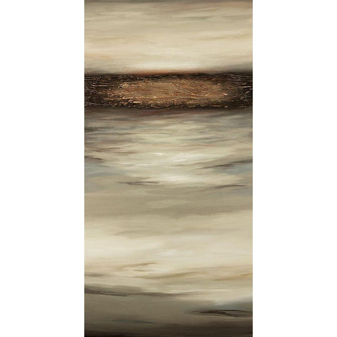 Large Texture Panel Gold Ornate Wood Framed Art Print with Double Matting by Hinz