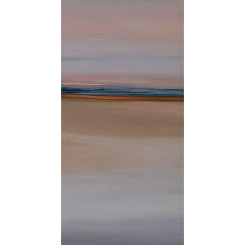 Blue Horizon II Black Modern Wood Framed Art Print with Double Matting by Hinz