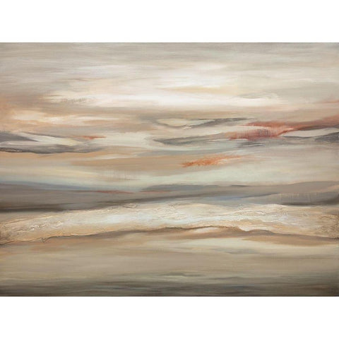 Earthtone Abstract Gold Ornate Wood Framed Art Print with Double Matting by Hinz