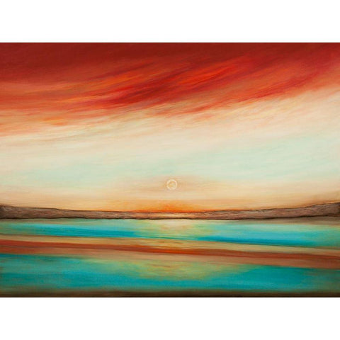 Sunset Black Modern Wood Framed Art Print with Double Matting by Hinz