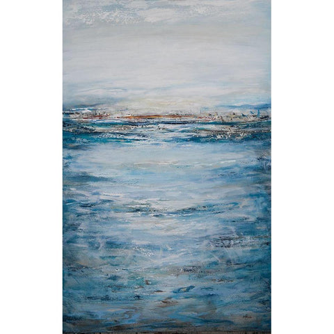 Seascape Tall Black Modern Wood Framed Art Print with Double Matting by Hinz