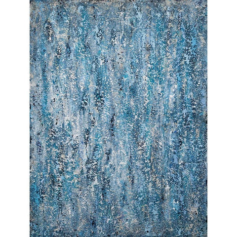 Abstract in Blues White Modern Wood Framed Art Print by Hinz