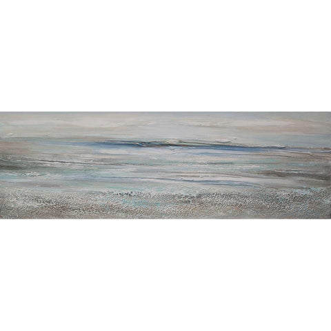 Texture Seascape Black Modern Wood Framed Art Print with Double Matting by Hinz