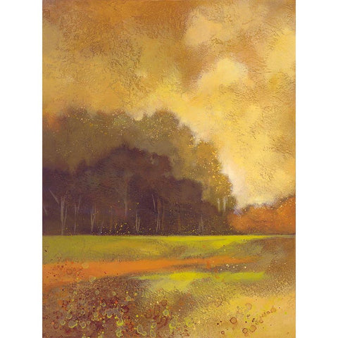 Autumn Forest II White Modern Wood Framed Art Print by Larson